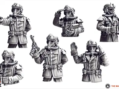 Valour Korps - Tank Commanders 3D print model