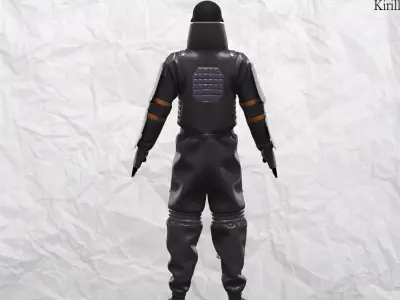 Sci fi Outfit Male Marvelous designer Clo3d OBJ mtl FBX ZPRJ 3D model