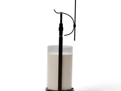 Artisanal Wall Mounted Pillar Lantern Iron Low-poly 3D model