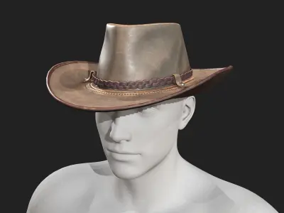 Human Hat ver 3  Low-poly 3D model