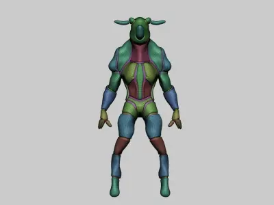 Japanese Kaiju inspired zton 3D model