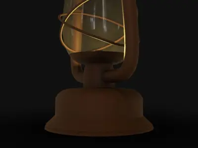 Lantern old Low-poly 3D model