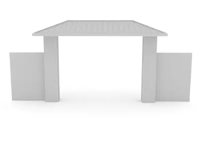 garden gate 3D model Low-poly 3D model