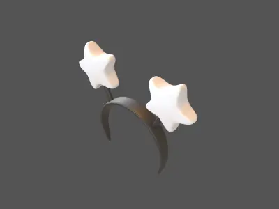 Star Headband v1 004 Low-poly 3D model