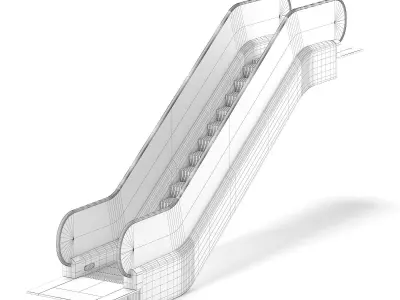 Short Escalator 3D Model 3D model