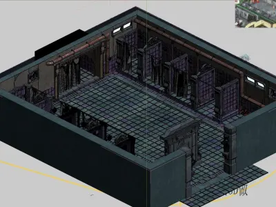 bathroom floor plan of 3D model purchase