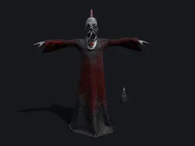 Unrigged Mind Flayer Character - PBR Textures 3D model