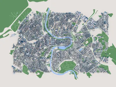 Bern City Switzerland 3D model