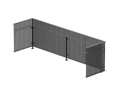Metal fencing metal fence fencing for balcony 3D model