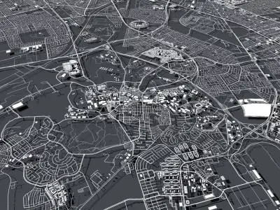 Cityscape Dammam UAE 3D model