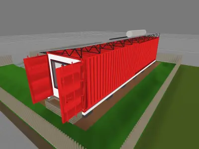 One Bedroom Container House 3D model