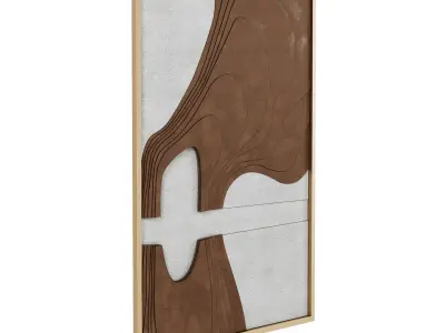 3D Textured Painting 3D Texture Wall Art 3D model