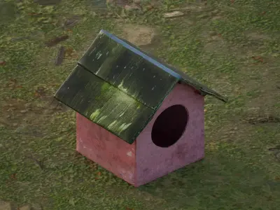 Birdhouse Low-poly 3D model