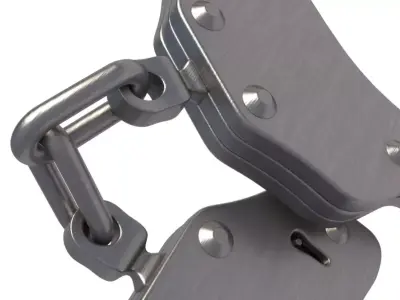 Galls Double Lock Handcuff collection 3D model