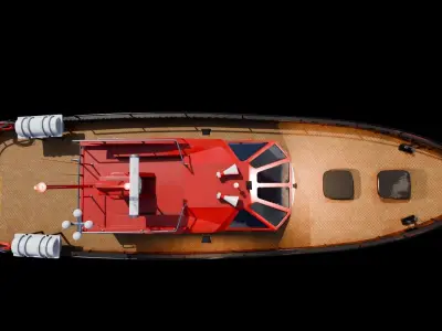 Ship patrol boat 3D model