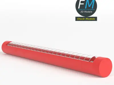 Neon ceiling light 1 3D model