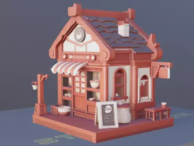 House Model Paintable Architectural Miniature 3D print model
