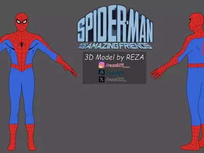 Spider-Man and His Amazing Friends 3D Model 3D model