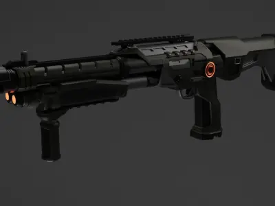 Sci Fi ShotGun S 2-8 3D model