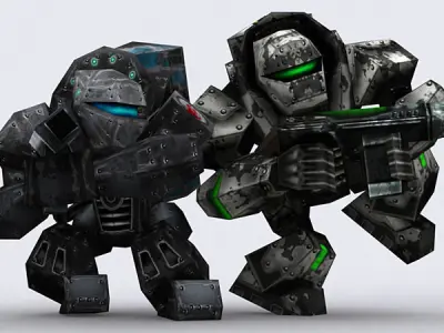 3DRT - Warbots Infernos Low-poly 3D model