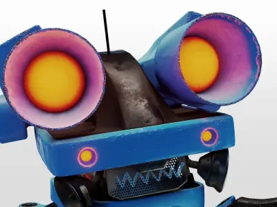 Piccolo - Spider robot sci-fi character Low-poly 3D model