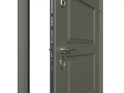 Modern front door 3D model