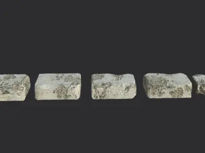 Sand Stones Pack Low-poly 3D model