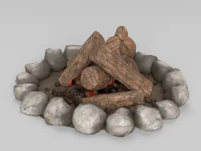 Campfire 3D model
