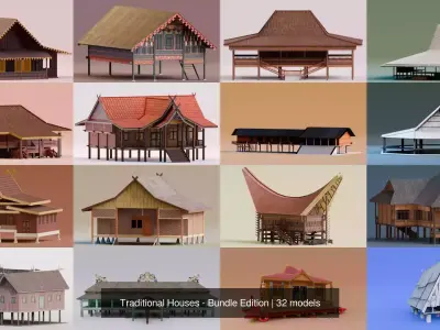 Traditional Houses - Bundle Edition 3D Model Pack