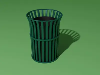 Park trash can 3D model