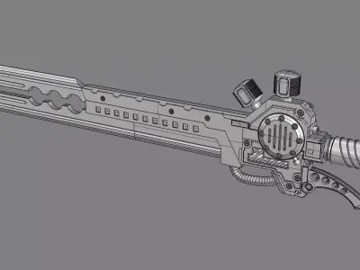sword steampunk 2 3D print model 3D print model