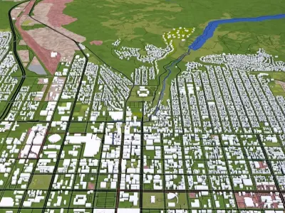 Salt Lake City  Low-poly 3D model