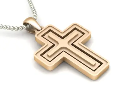 Light Gold Cross New Design  CP 35 3D print model