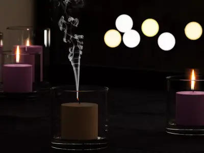 CANDLE LIGHTS GLOWING 3D model