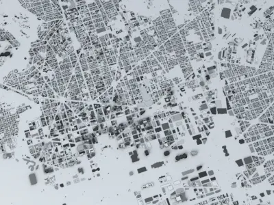 Washington DC Streets and Buildings 3D model