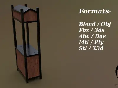 Trade stand 08 R Low-poly 3D model
