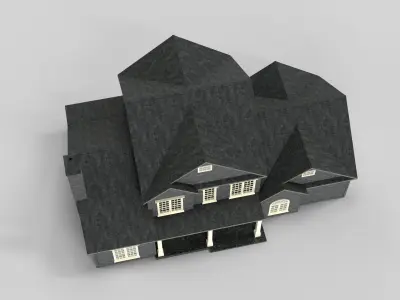 British House Design 15T1  Low-poly 3D model