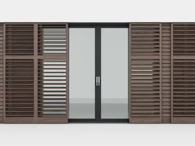 Collection  Aluminium door x4 3 3D Model Pack