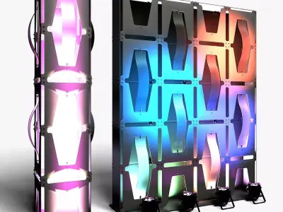 Stage Decor 35 Modular Wall Column 3D model