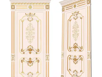 Carved Door Classic 01 3D model