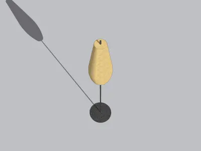 Italian Designer Floor Lamp Brass Marble Resin 3D model