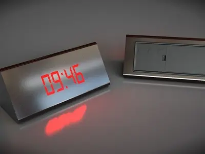 Alarm clock Free low-poly 3D model