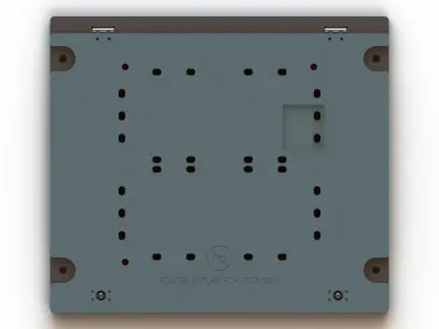 Standard Aluminium PCB Router Fixture 3D model