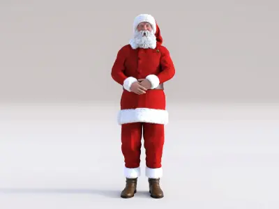 Santa Claus Rigged Animated  Low-poly 3D model
