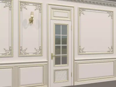 Wall Molding in Classic French style 45 3D model