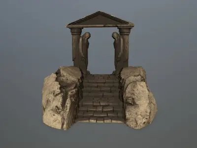 Souls  Gate Low-poly 3D model