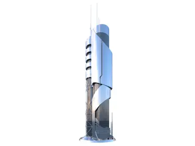 Scifi Building Futuristic Building 3D model 3D model