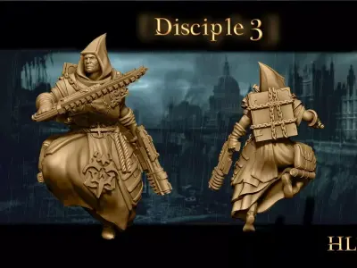 Heresylab Redeemers cultist 4 both Scifi and Fanatsy Version 3D print model