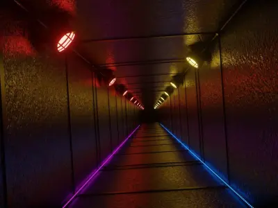 SCIFI TUNNEL 3D model