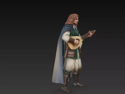 figura bardo de fantasia  3D print model